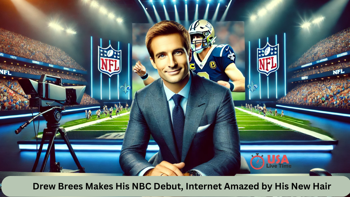 Drew Brees Makes His NBC Debut, Internet Amazed by His New Hair 2